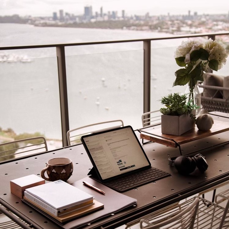 remote work desk setup