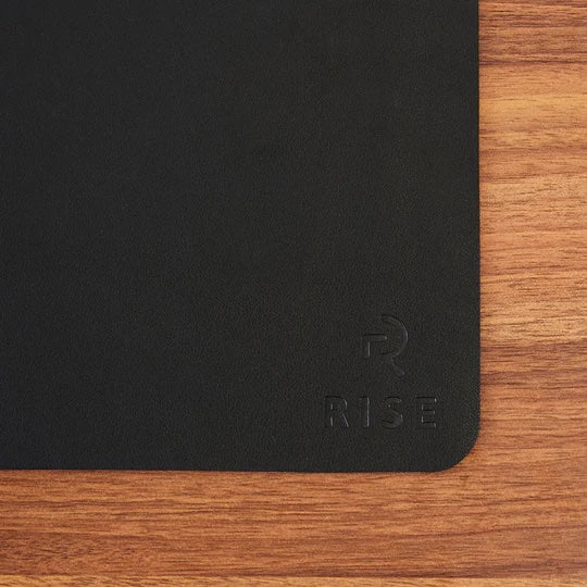 leather desk pad on desk