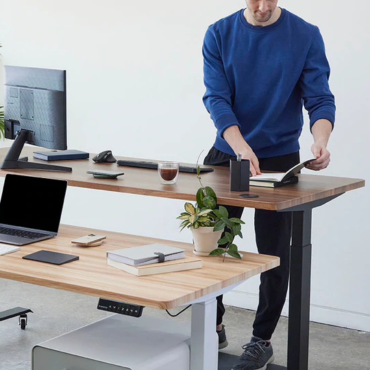 wood standing desk