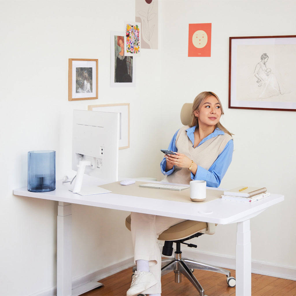 White Standing Desk