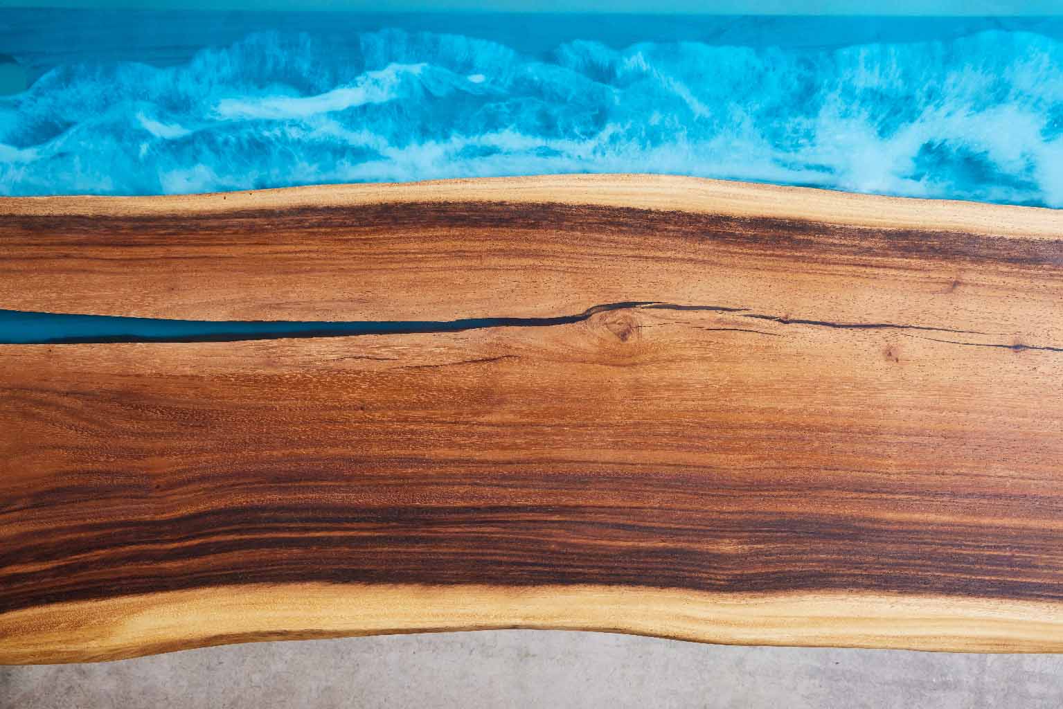 risedesk beach wave epoxy resin desk toronto
