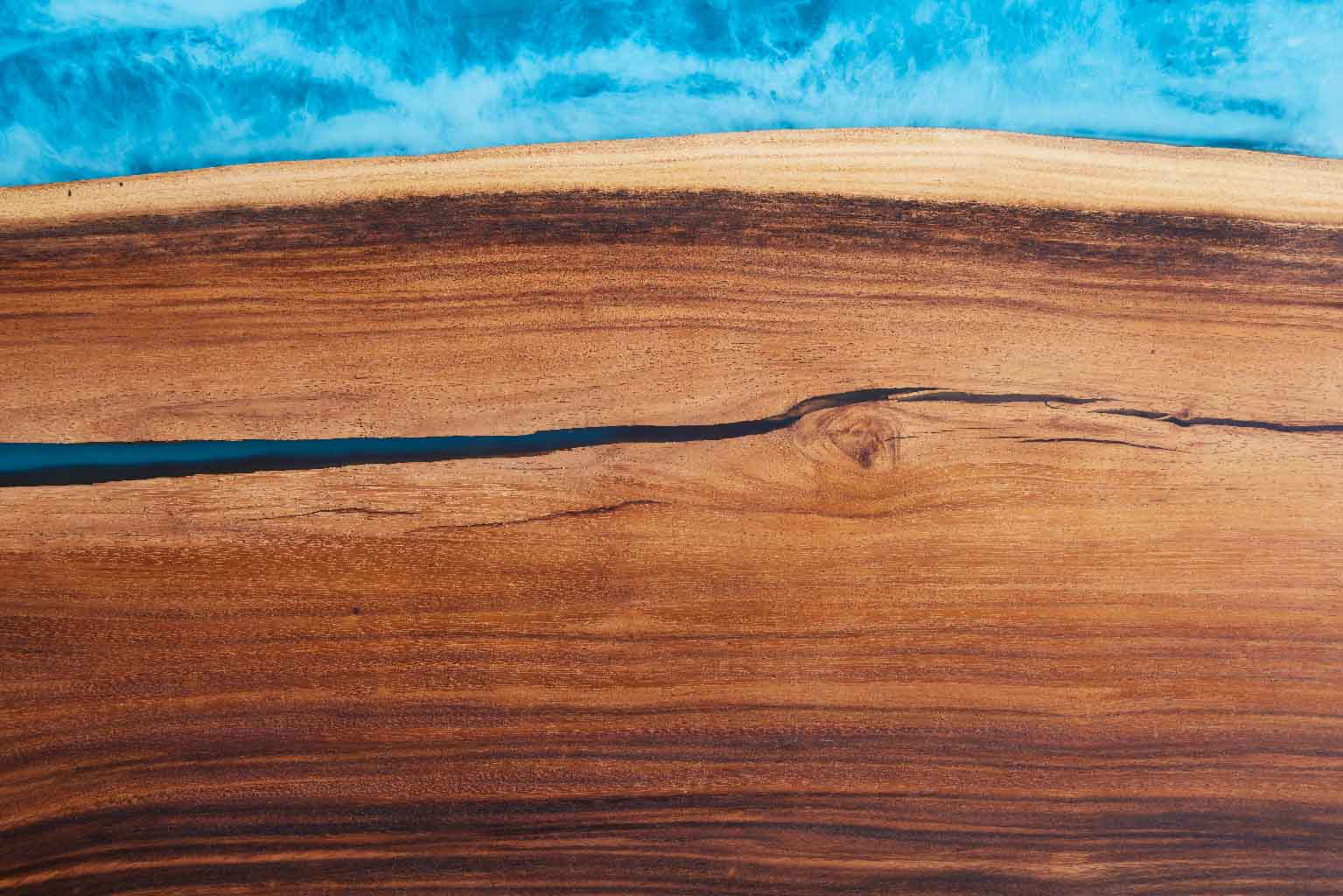 blue live edge epoxy gaming desk by RISE desk in Toronto Canada