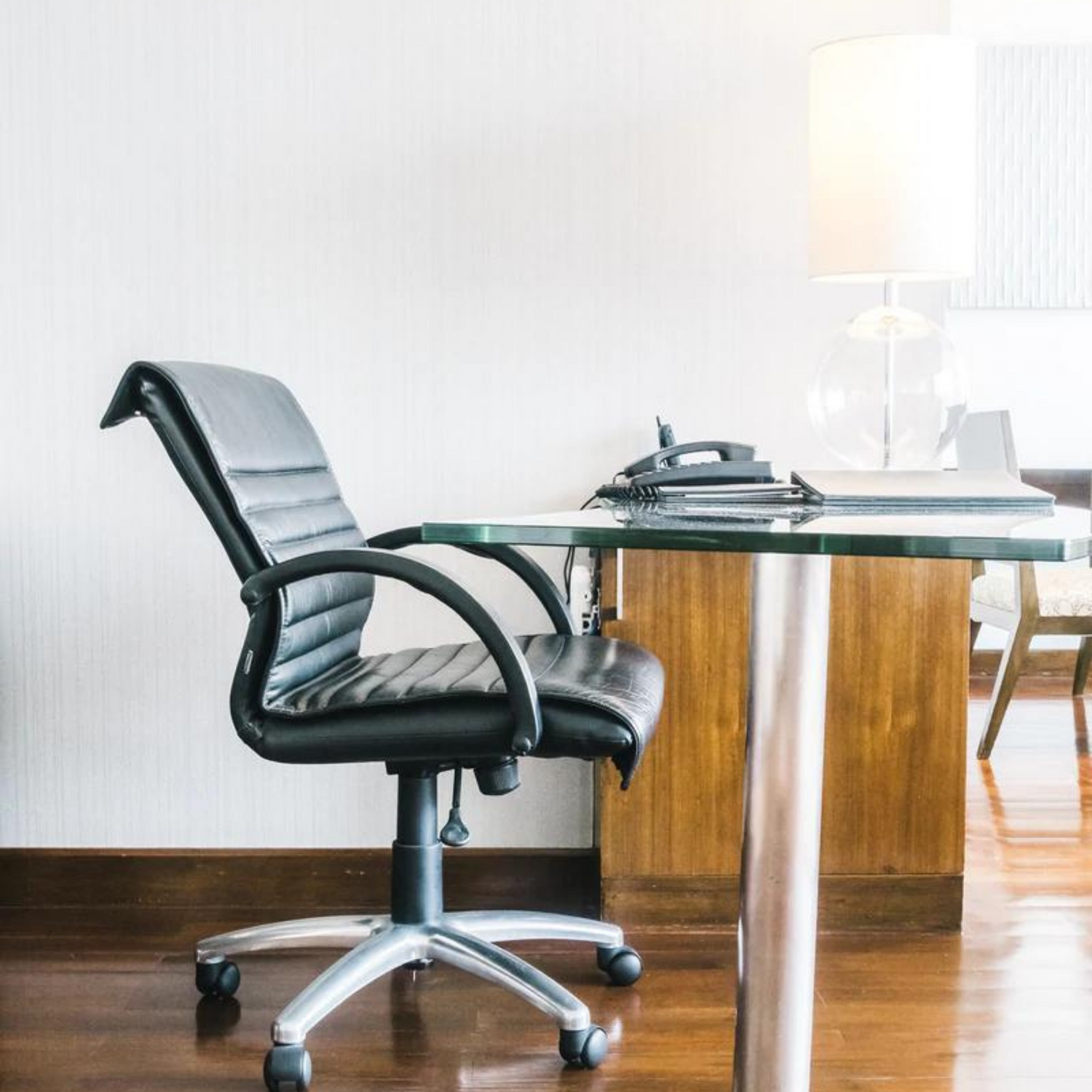 standing desk with ergonomic chair