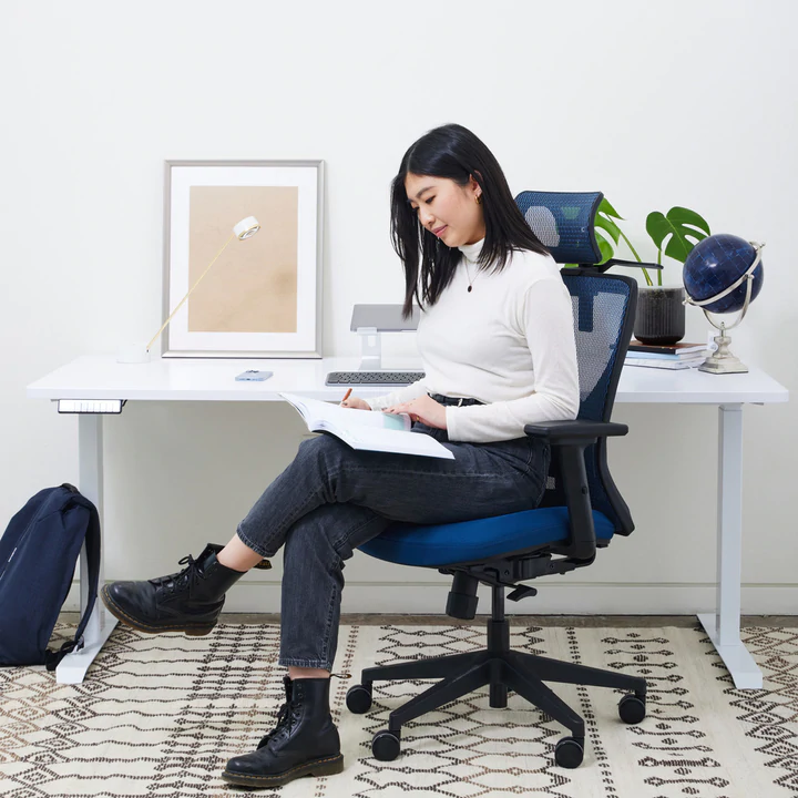RISE ergonomic office chair and standing desk