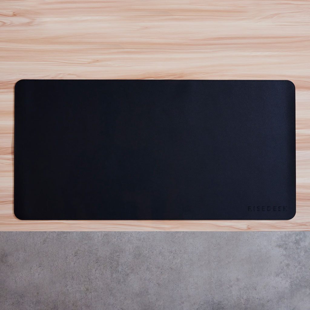 risedesk black full desk mouse pads